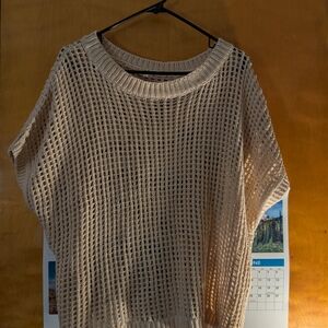 Beige Knit Sweater Top Or Cover